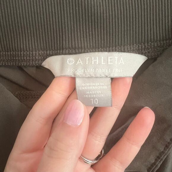 Athleta Brooklyn Mid Rise Ankle Pants Moss Olive Green - Picture 10 of 11